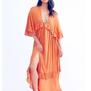 Free People Paradiso Maxi Dress - Like New - Orange - Size Small
